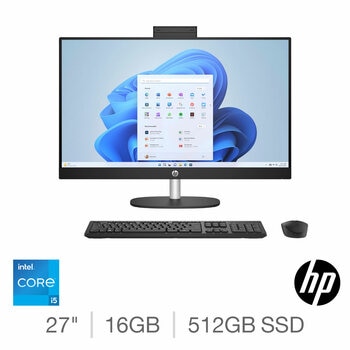 HP, Intel Core i5, 16GB RAM,512GB SSD, 27 Inch All in One Desktop PC, 27-cr0055na