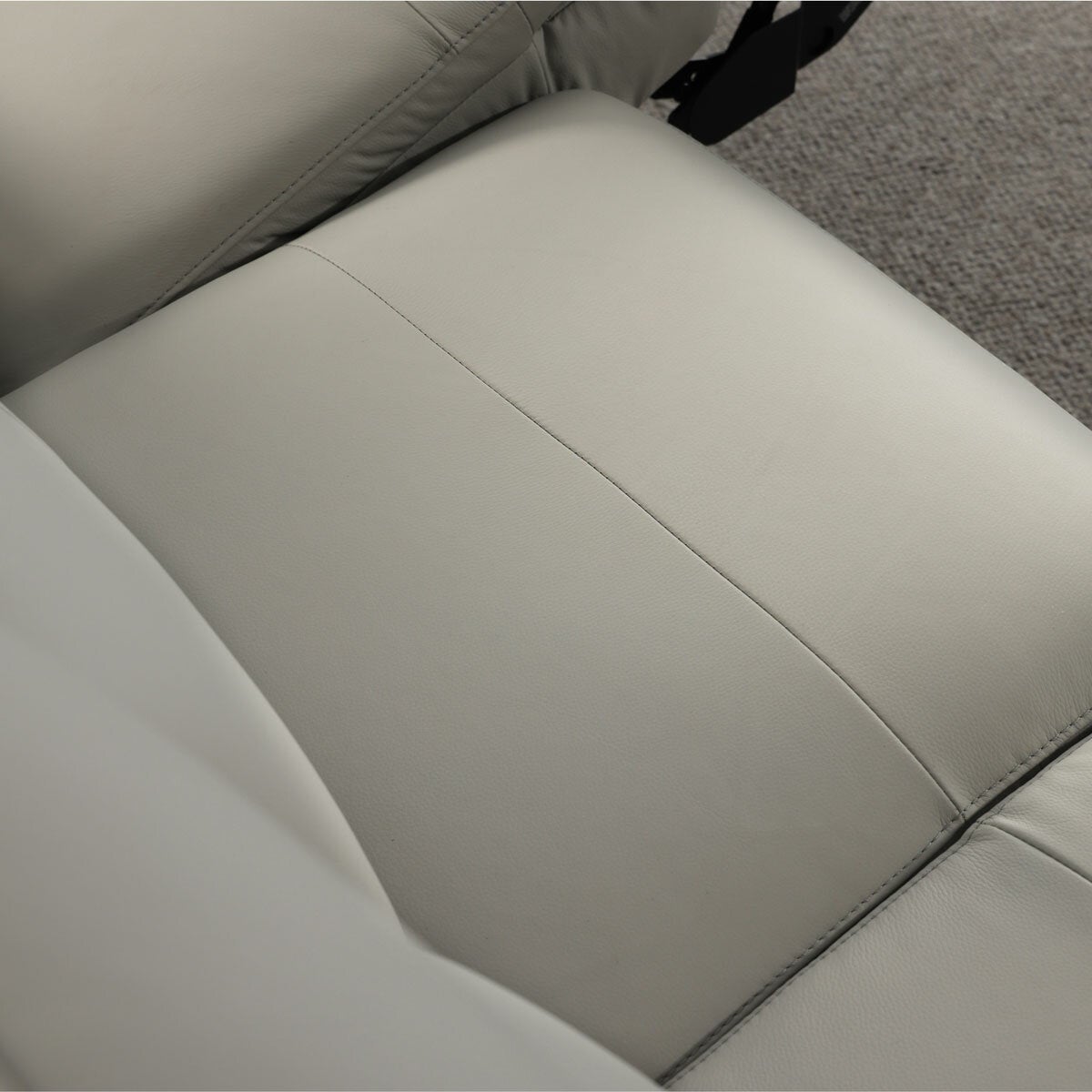 Simon Li Wren Light Grey Leather Power Reclining 3 Seater Sofa with Power Headrest Simon Li Wren Light Grey Leather Power Reclining 3 Seater Sofa with Power Headrest
