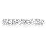 1.00ctw Round Brilliant Cut Claw Set Diamond Eternity Ring, 18ct White Gold