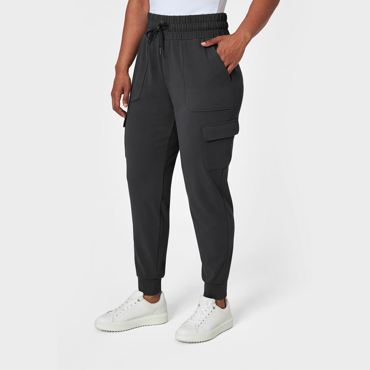 Mondetta Ladies Cargo Cuffed Jogger in Black