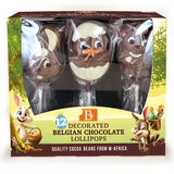 Belfine Belgian Decorated Choc Lollipops, 12 x 35g