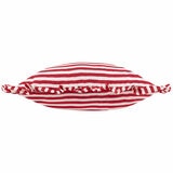 Wylder Millie Ruffle Red Striped Indoor Outdoor Cushion, 50 x 50 cm