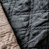 Gallery Quilted Cotton Velvet Bedspread in Charcoal