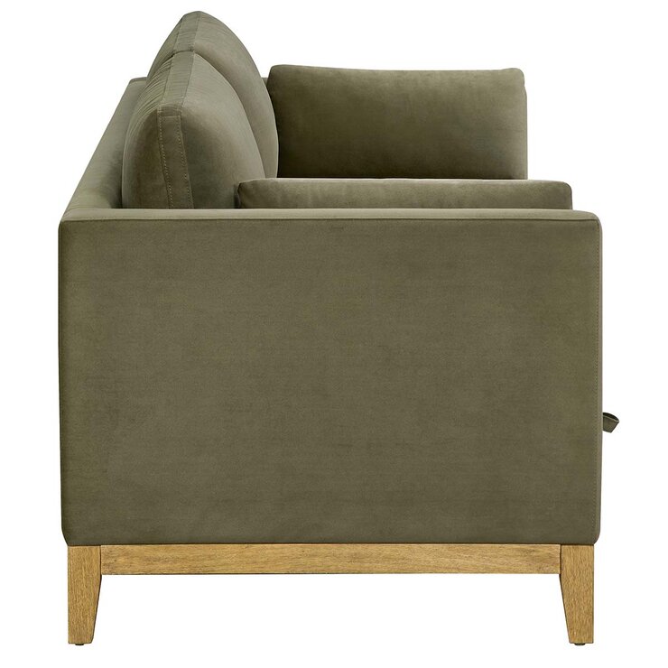 Thomasville Mokena Green Fabric 2 Seater Sofa with Storage Seats Thomasville Mokena Green Fabric 2 Seater Sofa with Storage Seats