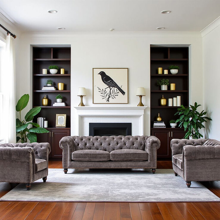 Allington Grey Fabric Armchair