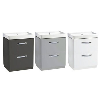 Tavistock Curve 2 Drawer 600mm Floor Mounted Vanity Unit in 3 Colours