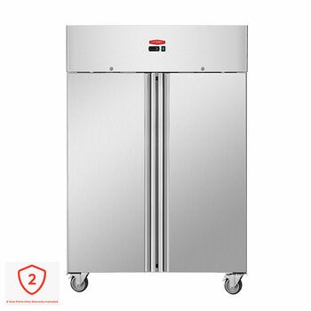 Contender FZU011 Commercial 1200L Double Door Freezer, E Rated in Stainless Steel Contender FZU011 Commercial 1200L Double Door Freezer, E Rated in Stainless Steel