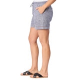 Briggs Ladies Linen Short in Navy