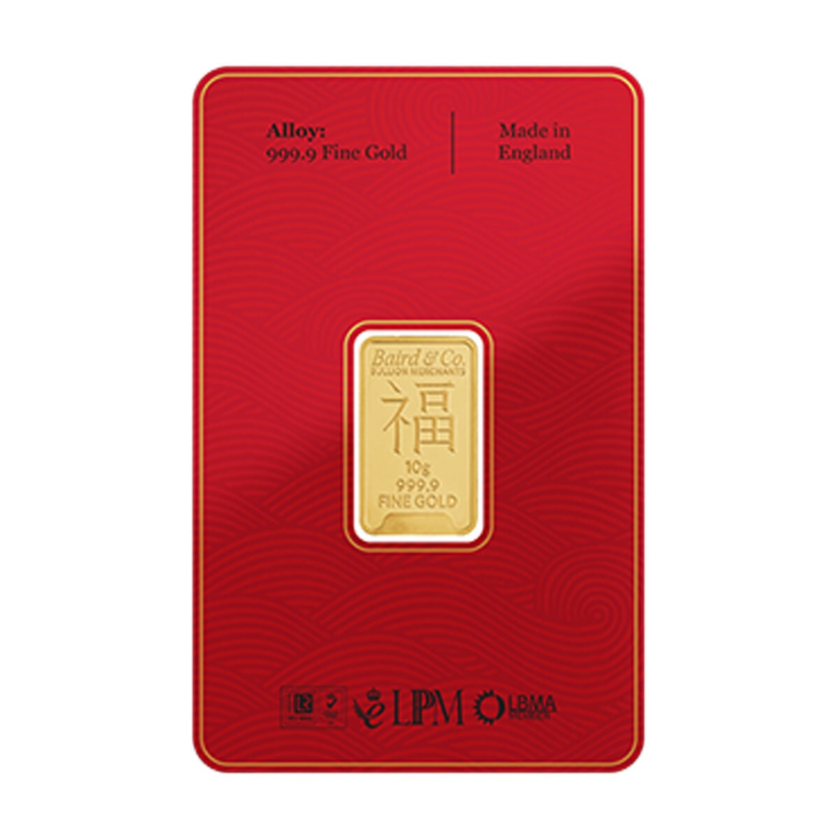 10 Gram Year of the Snake Gold Minted Bar