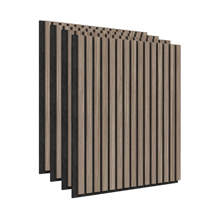 Artika Sonolok Acoustic Wall Panel Set in Walnut & Black, 4 Pack
