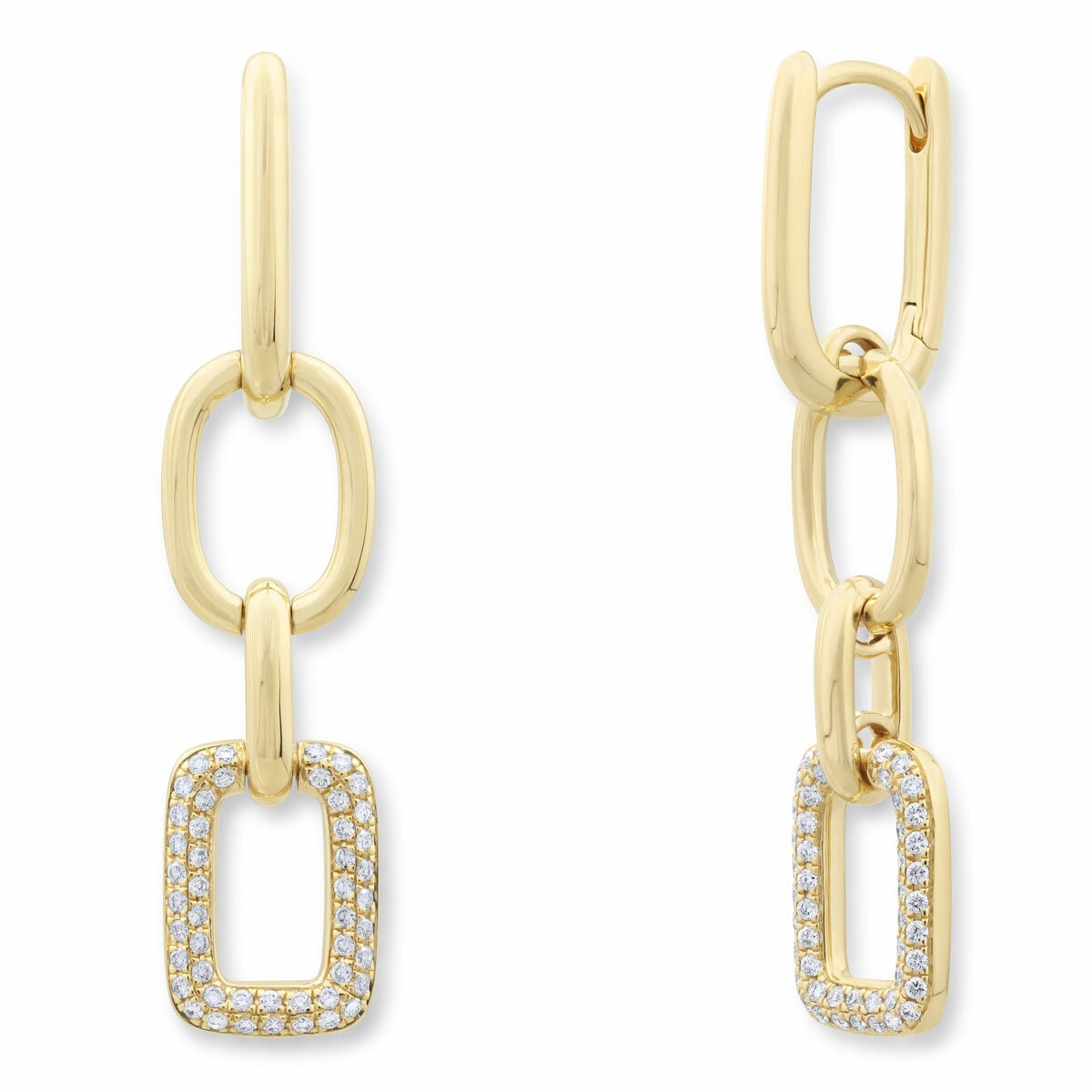 0.30ctw Round Brilliant Cut Diamond Earrings, 14ct Yellow Gold