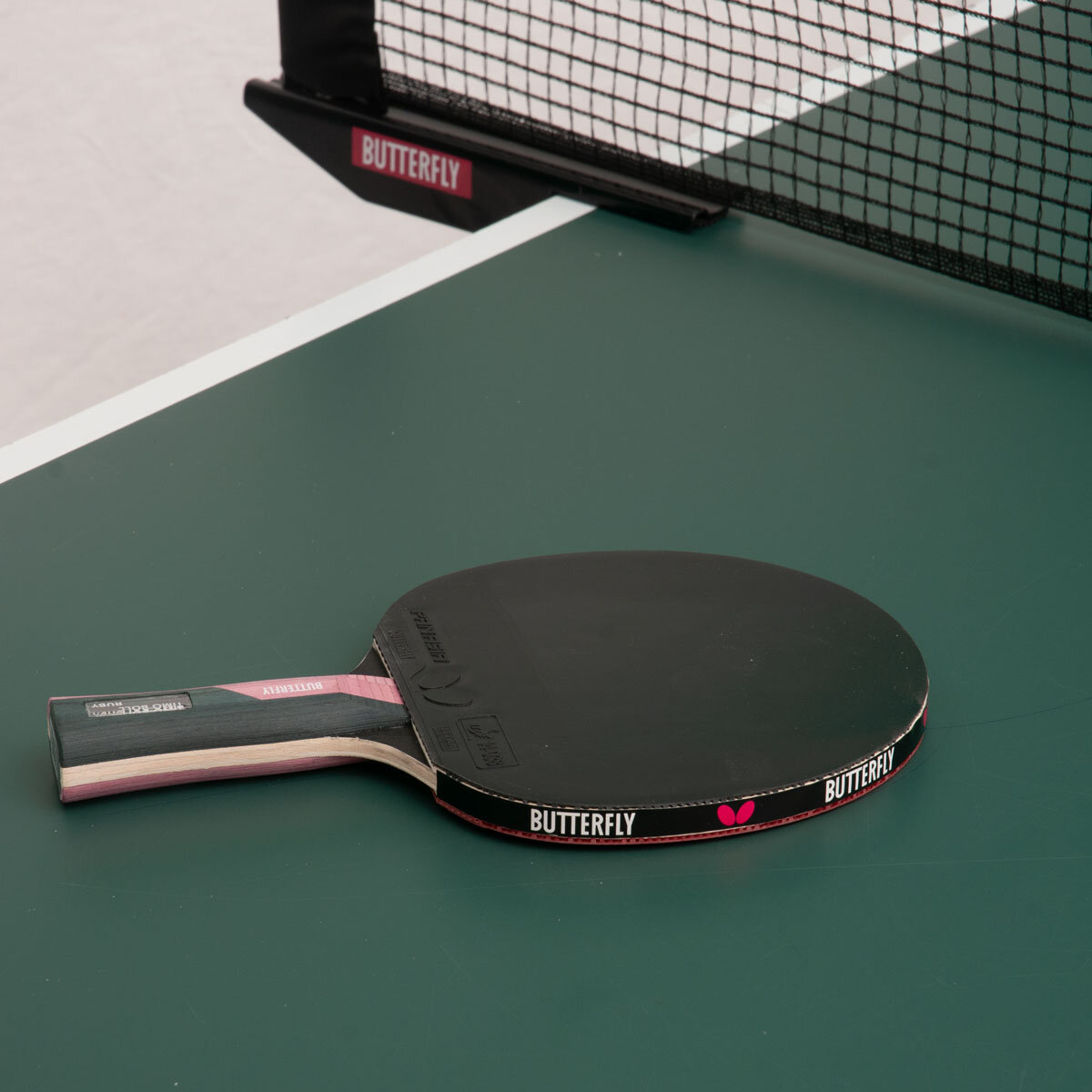 Butterfly Timo Boll Ruby Indoor Table Tennis Bat and Ball Set
