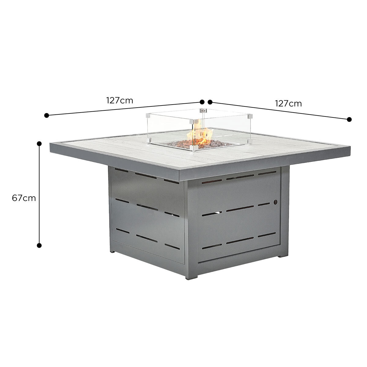 Stone Garden 4 Piece Deep Seating Corner Fire Patio Set in Two Colours