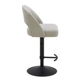 Kobe Grey Fabric Gas Lift Bar Stool