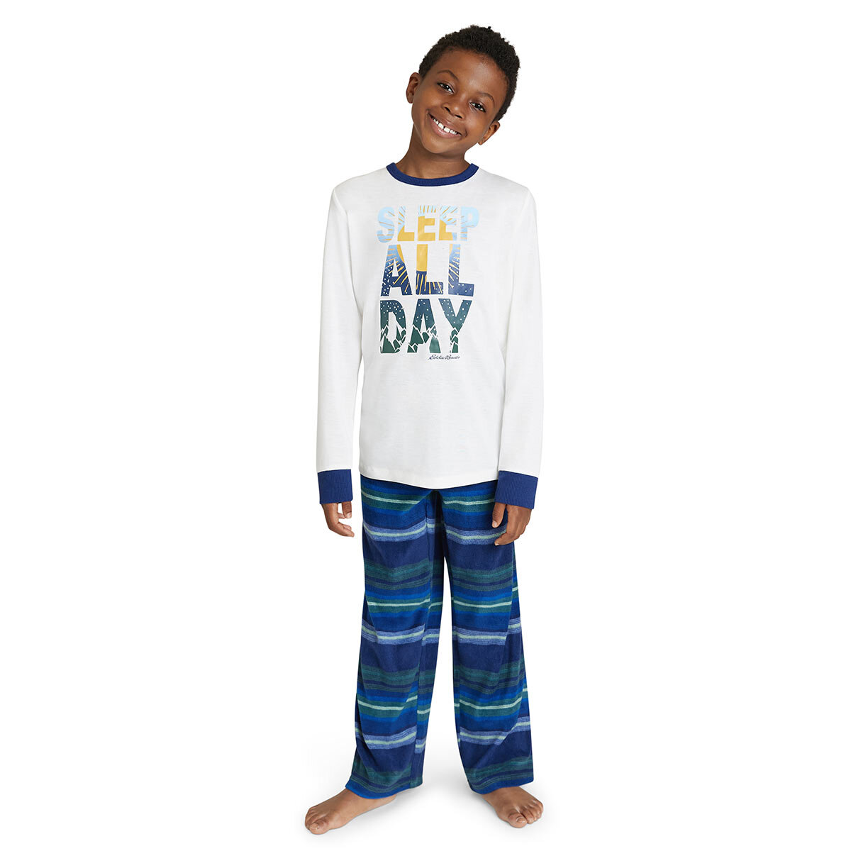 Eddie Bauer Children's 4 Piece Pyjama Set in Navy Sleep