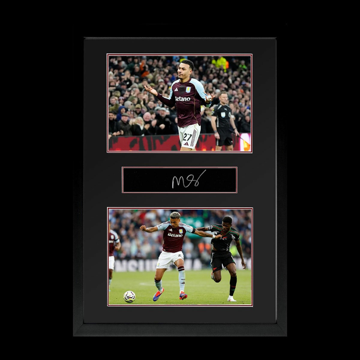 Morgan Rogers Signed Aston Villa Plaque Iconic Frame in 2 Options