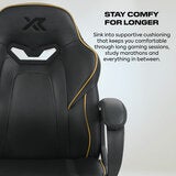 X Rocker Mythos Mid-Back Gaming Chair, Black/Gold