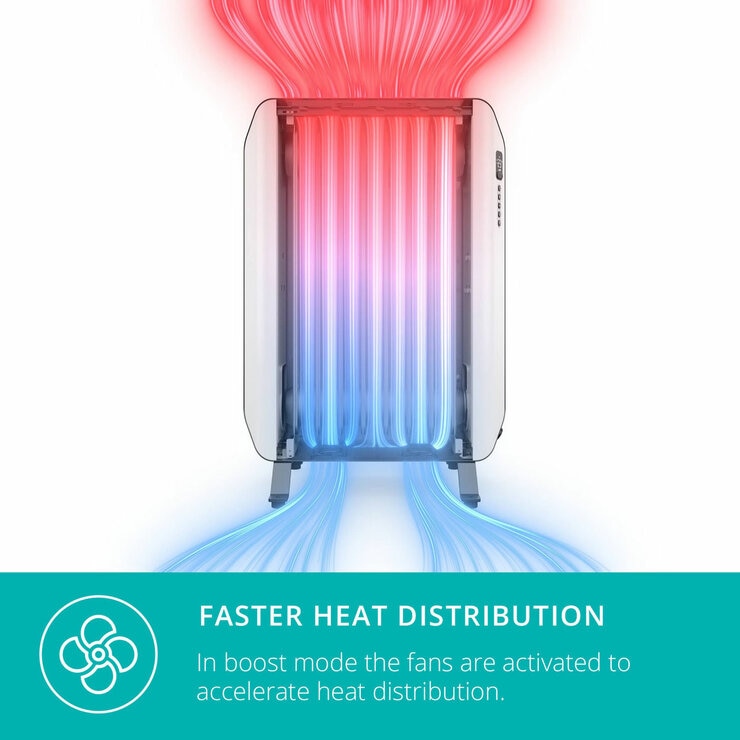 Lifestyle image of Edge Oil Smart Heater 2000W with fast heat distribution
