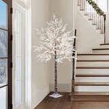 7ft Twinkle Flocked Cedar Tree 7ft Twinkle Flocked Cedar Tree