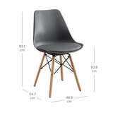 Bayside Furnishings Eiffel Dining Chairs, 2 Pack