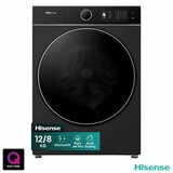 Hisense KitchenFit 5i Series WD5I1245BBR, 12kg/ 8kg Washer Dryer, D Rated in Black