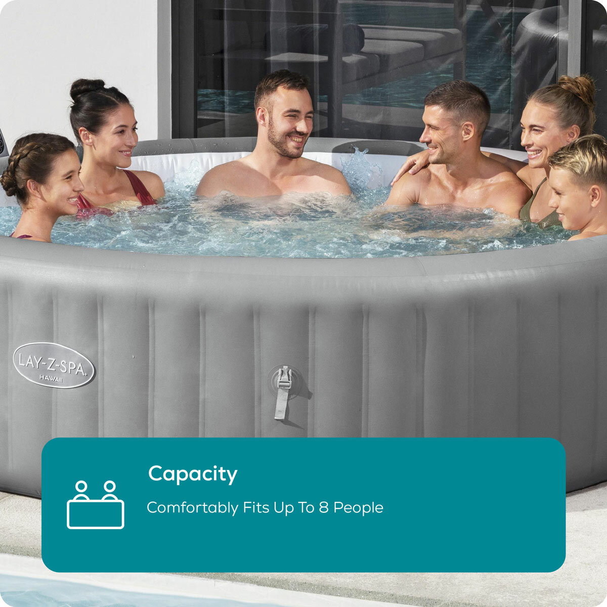 Lay-Z-Spa Grenada 190 AirJet 8 Person Inflatable Spa