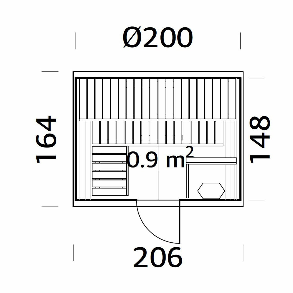Barrel sauna 200x160 Barrel sauna 200x160