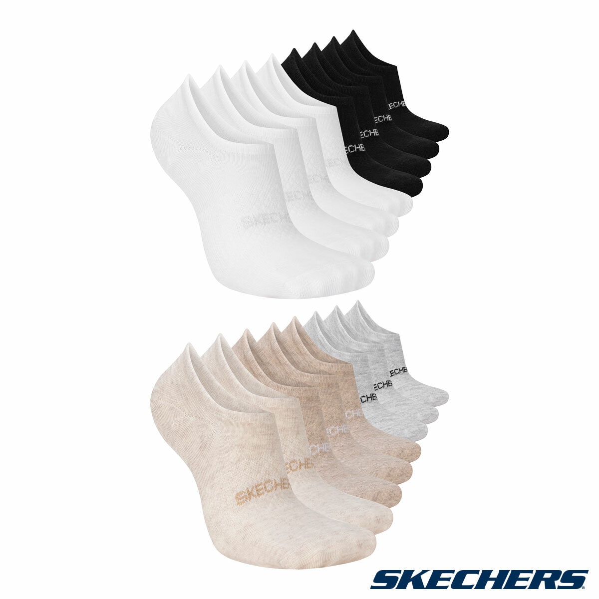 Skechers Ladies No Show Sock 8 Pack
