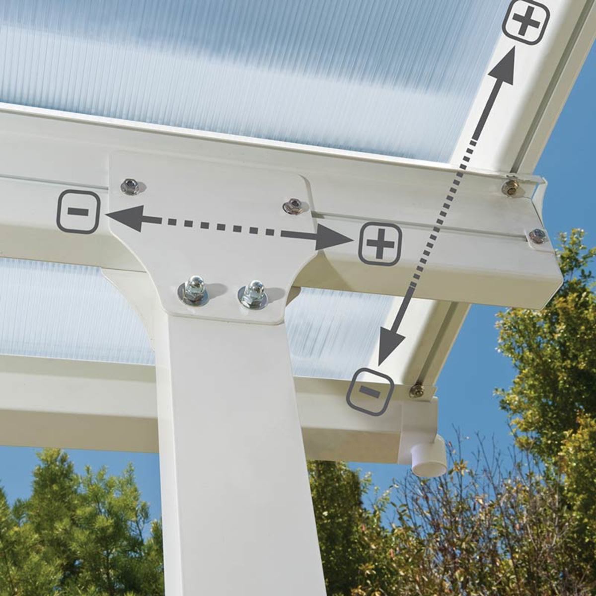 Palram Feria 3 Veranda Patio Cover in White, 3 x 3.05m