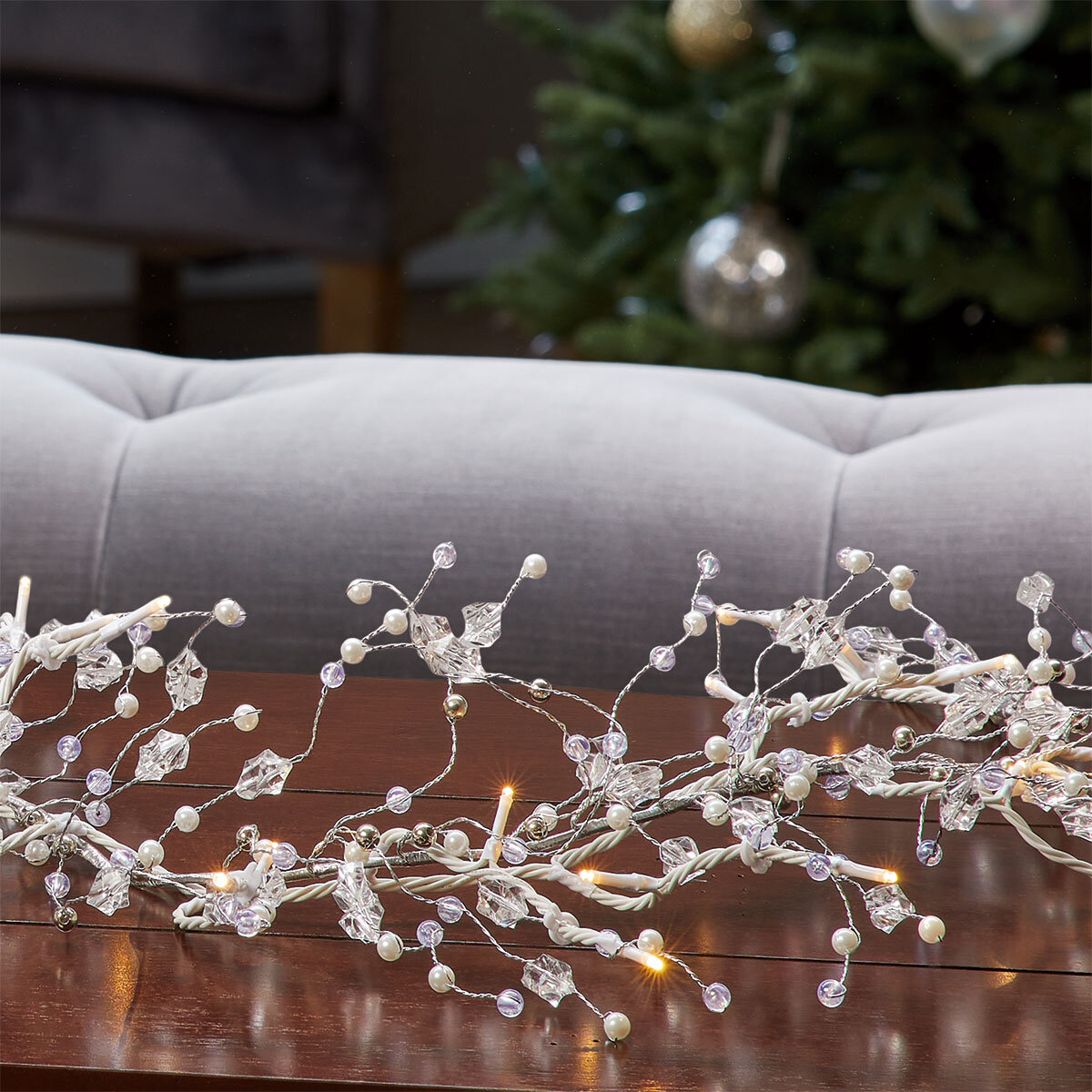 9 ft LED Garland with Microlights