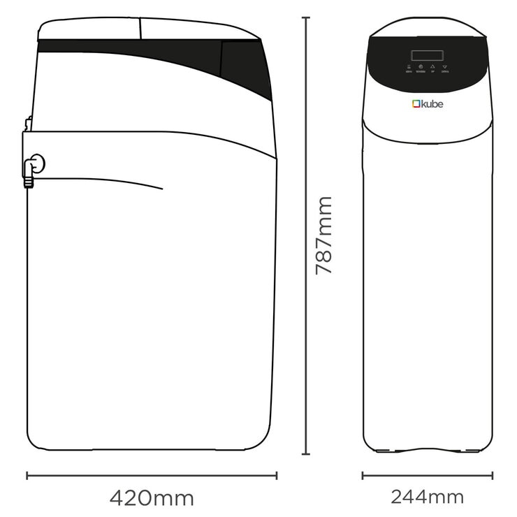 eKUBE XL electric water softener – For homes with up to 3 bathrooms