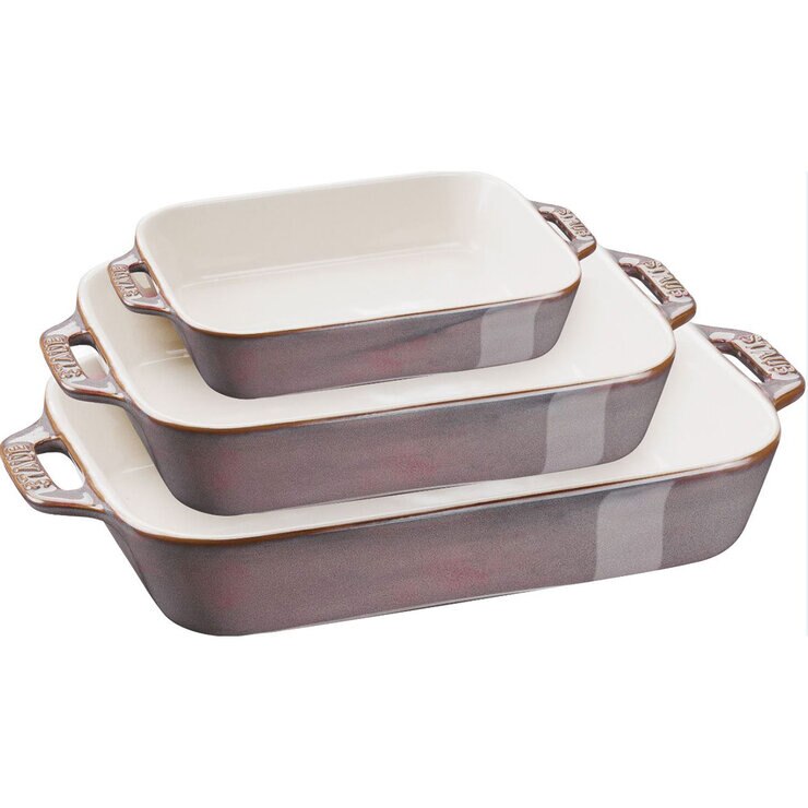 Staub Ceramic Ovenware Set, 3 Piece Staub Ceramic Ovenware Set, 3 Piece