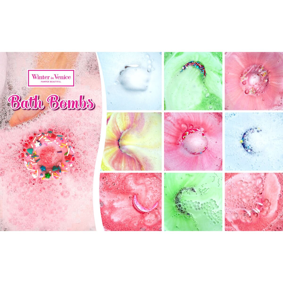 picture to show how each one dissolves in the bath