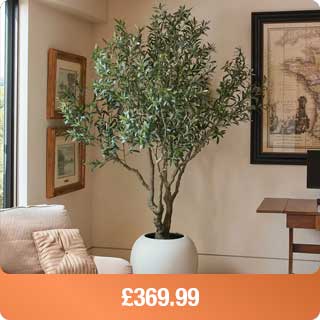 Artificial 8ft Olive Tree in Planter