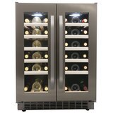 Danby DWC120KD1BSS, 40 Bottle French Door Freestanding, Dual Zone Wine Cooler in Stainless Steel