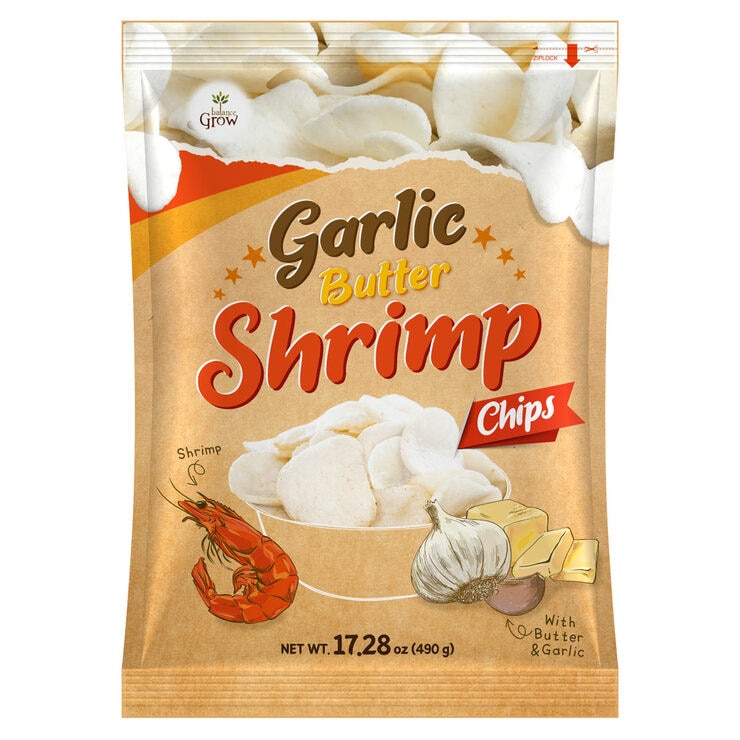 Garlic Butter Shrimp Chips, 490g Costco UK