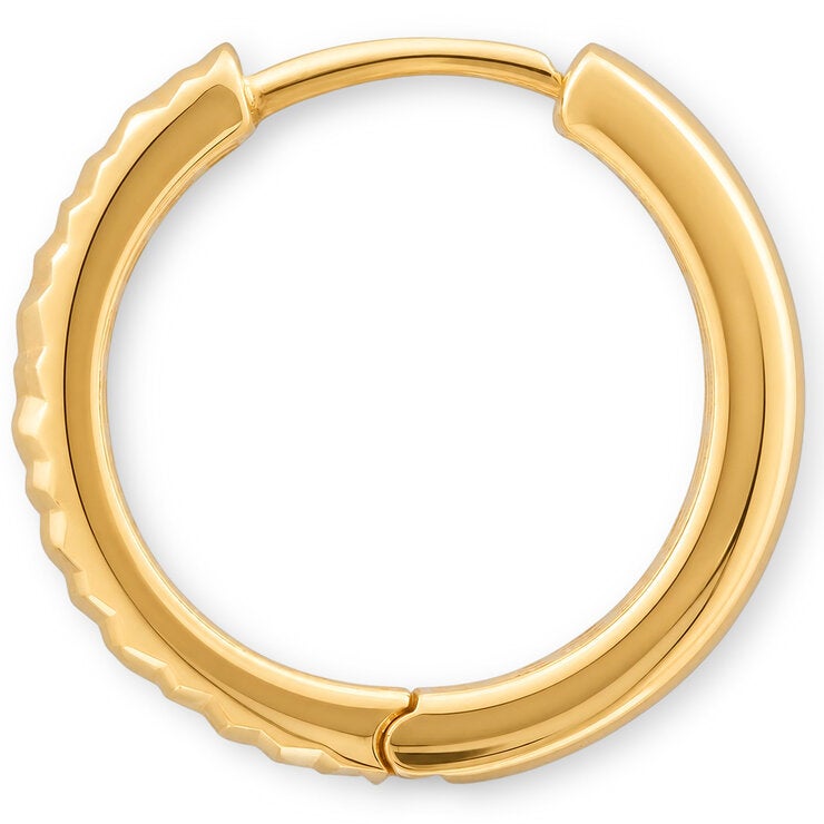 14ct Yellow Gold Line Hoop Earrings 14ct Yellow Gold Line Hoop Earrings