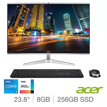 Acer Aspire C24 1650, Intel Core i5, 8GB RAM, 256GB SSD, 23.8 Inch, All in One Desktop PC, DQ.BFSEK.008