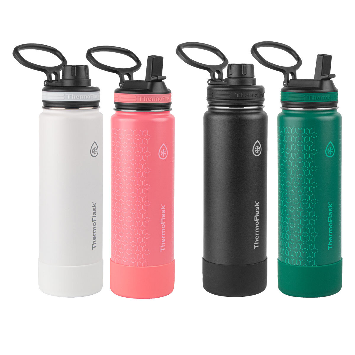 Thermoflask Stainless Steel Bottle 710ml, 2 Pack in 2 Colours