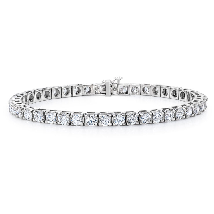 6.00ctw Round Brilliant Cut Diamond Bracelet, 18ct White Gold Costco UK