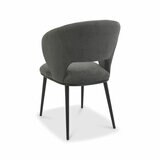 Bentley Designs Luca Grey Fabric Dining Chair, 2 Pack