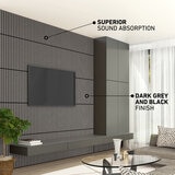 Artika Sonolok Acoustic Wall Panel Set in Dark Grey & Black, 4 Pack