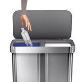 simplehuman 58L Dual Compartment Step Can Bin 