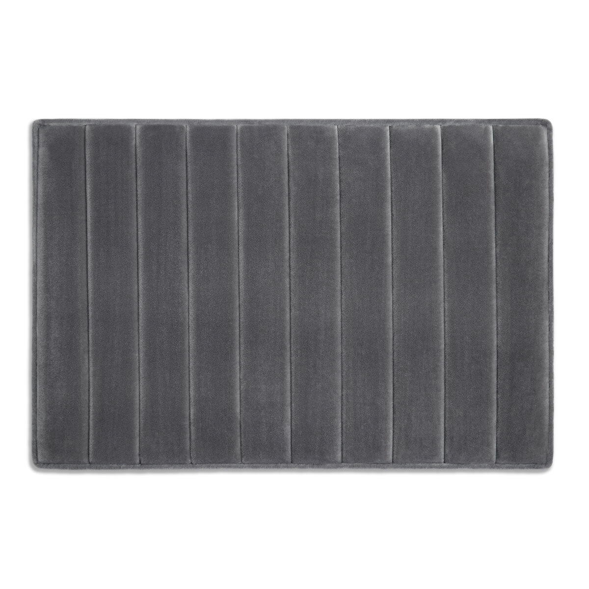 Paramount Memory Foam Plush Bath Mat in Gunmetal, 60 x 91 cm Co...
