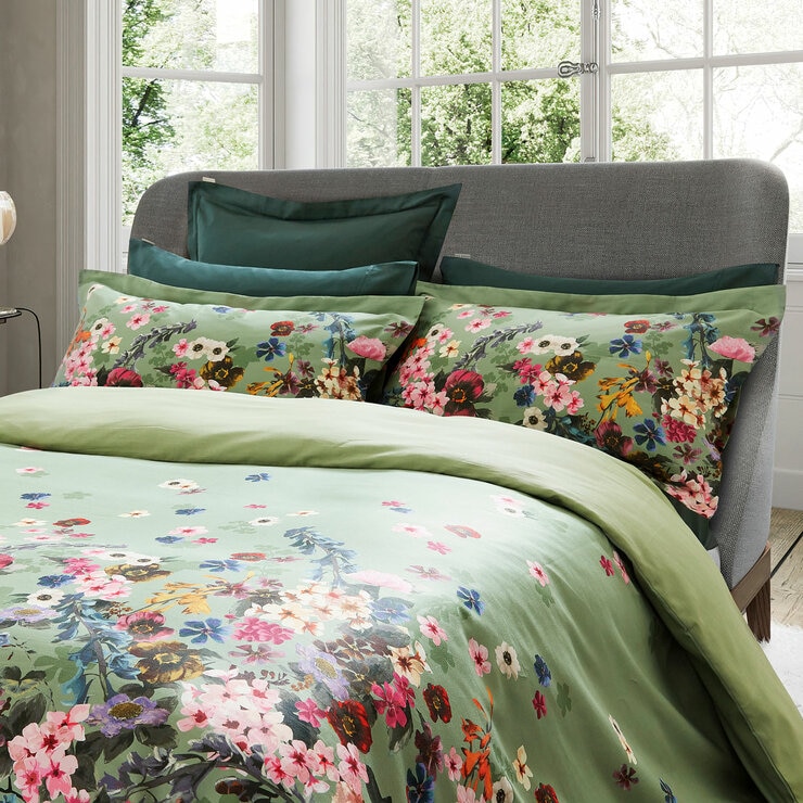 Ted Baker Antiquity Boarder Green Duvet Cover Set, King Ted Baker Antiquity Boarder Green Duvet Cover Set, King