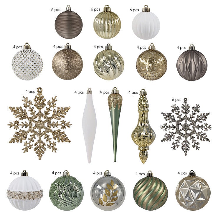 80CT Shatterproof ornament Set