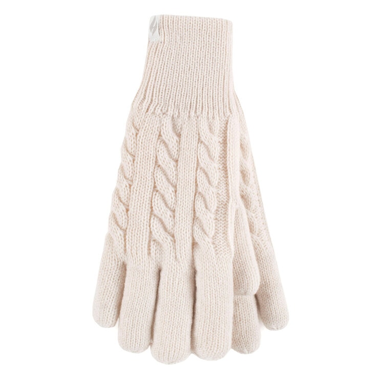 Heat Holders Ladies Original Thermal Gloves 2 Pack in Cream