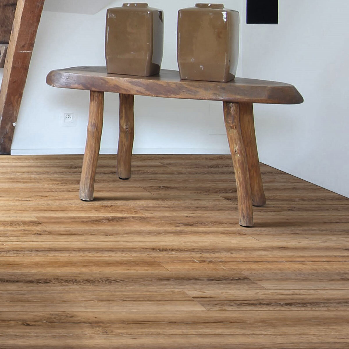 Lifestyle image of flooring with bench