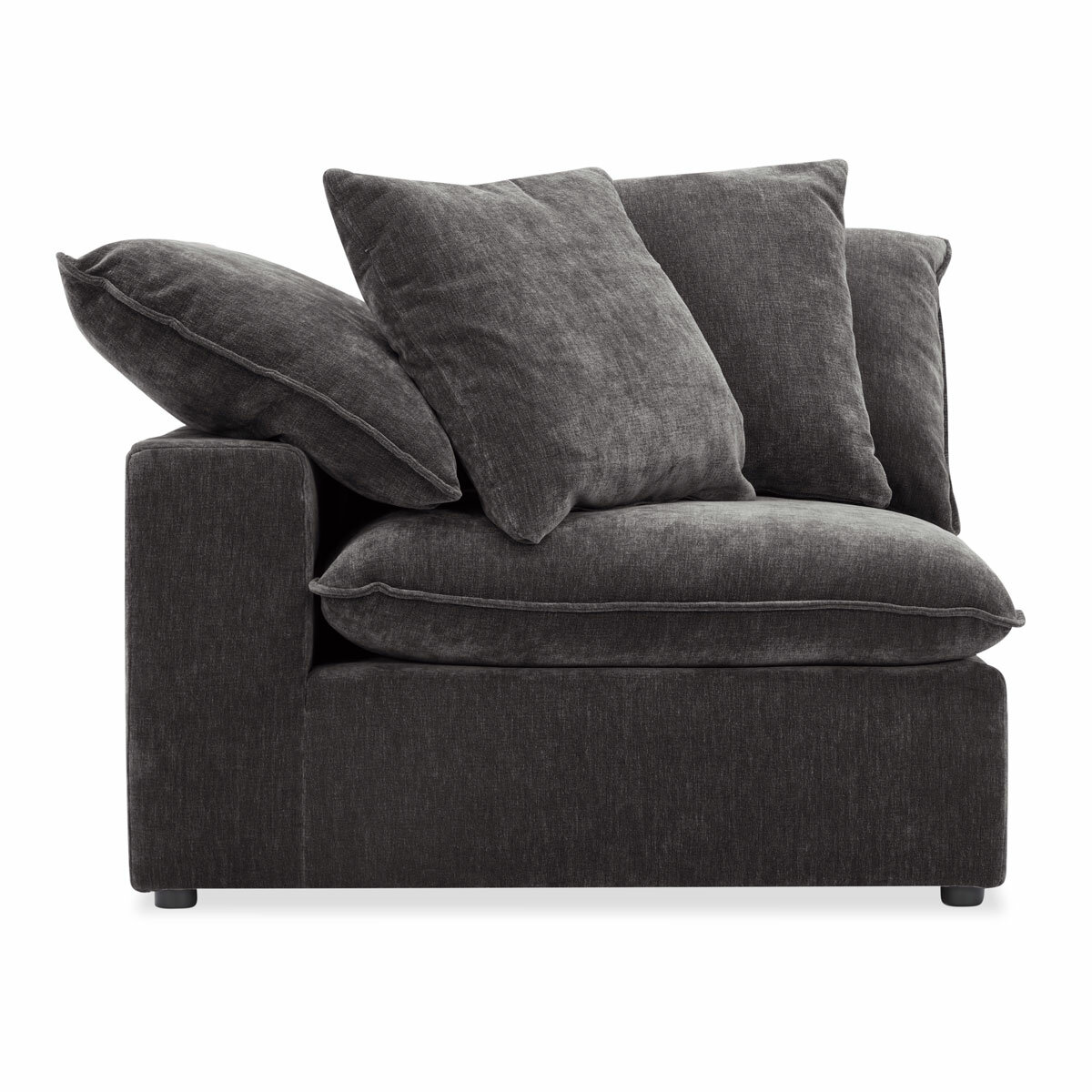 Aiden & Ivy Sereen Dark Grey Fabric Corner Chair