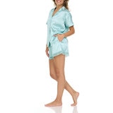 Flora Nikrooz Ladies Satin Pyjama Set in Blue